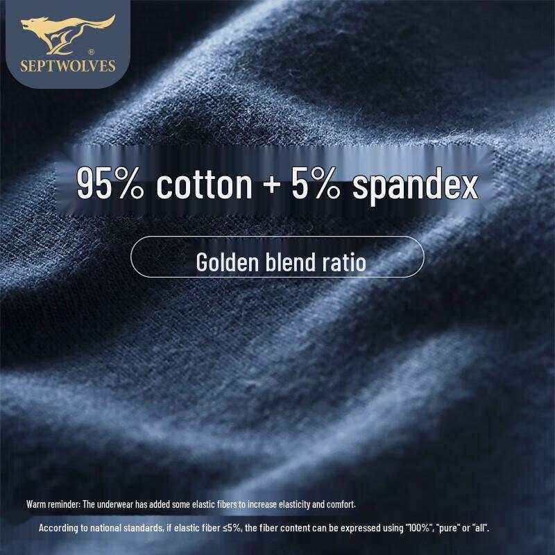 SEPTWOLVES Men's Breathable Cotton Briefs 4-Pack