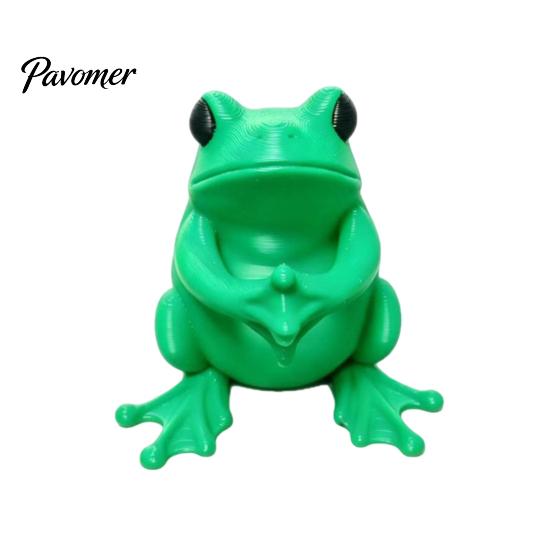 Multi-pen Storage 3D Printed Cute Frog Pen Holder, Bright Green Stand with Pen-Grabbing Structure, Non-slip Holder Anti-Slip Desktop Organizer