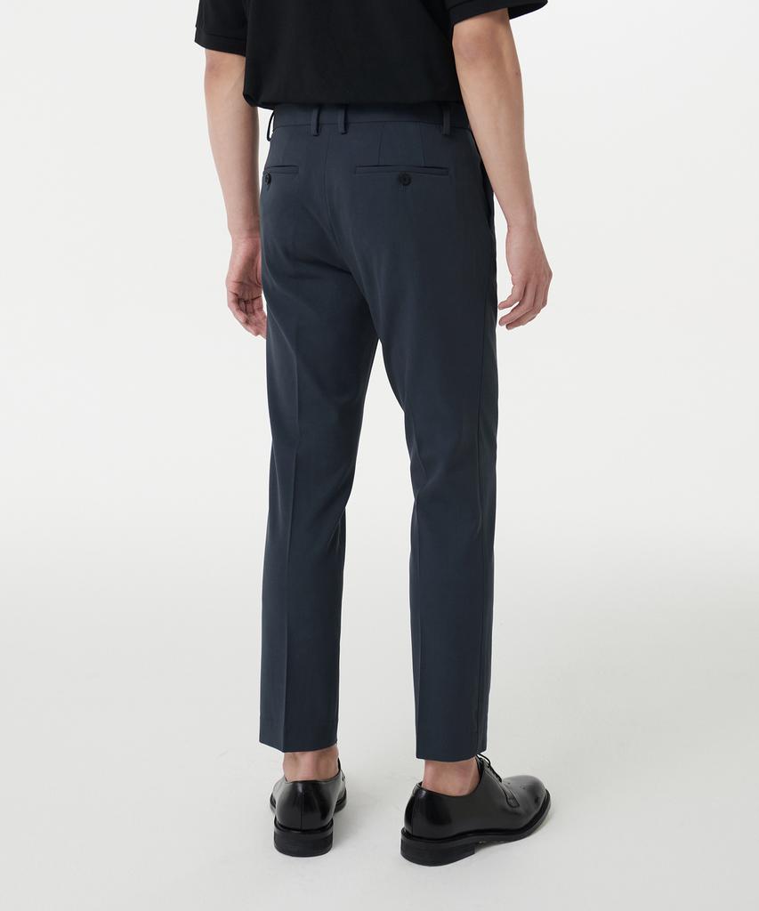 MUSINSA STANDARD Tapered Hidden Banding Crop Slacks [Blue Gray]
