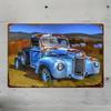 Vintage Metal Car Sign Decor Gift For Auto Lovers Garage Wall Art
