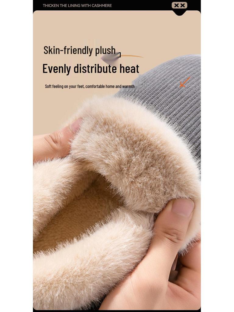 Men's Non-Slip Cotton Slippers - 2025 Autumn/Winter Indoor Warm Wrap-Heel for Seniors