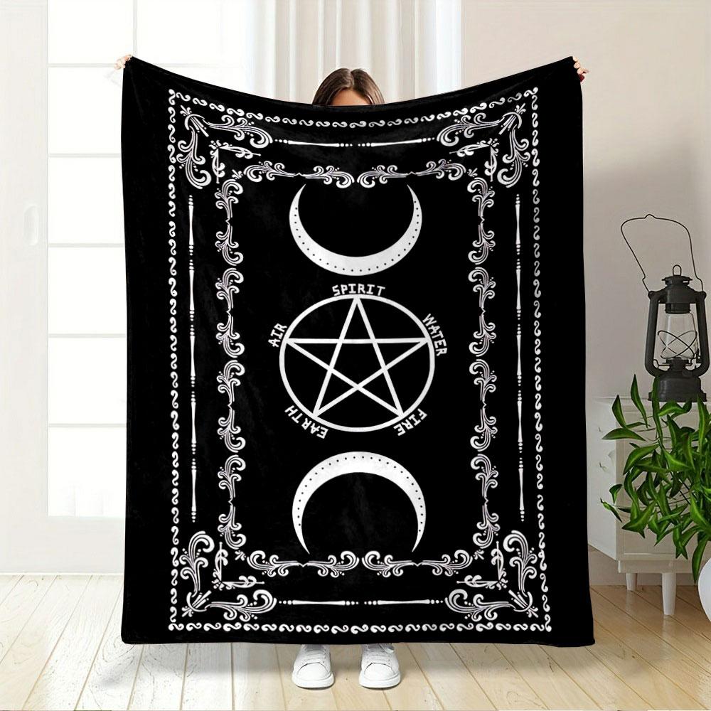 Pentagram & Moon Blanket for all seasons blanket lunch break throw gift