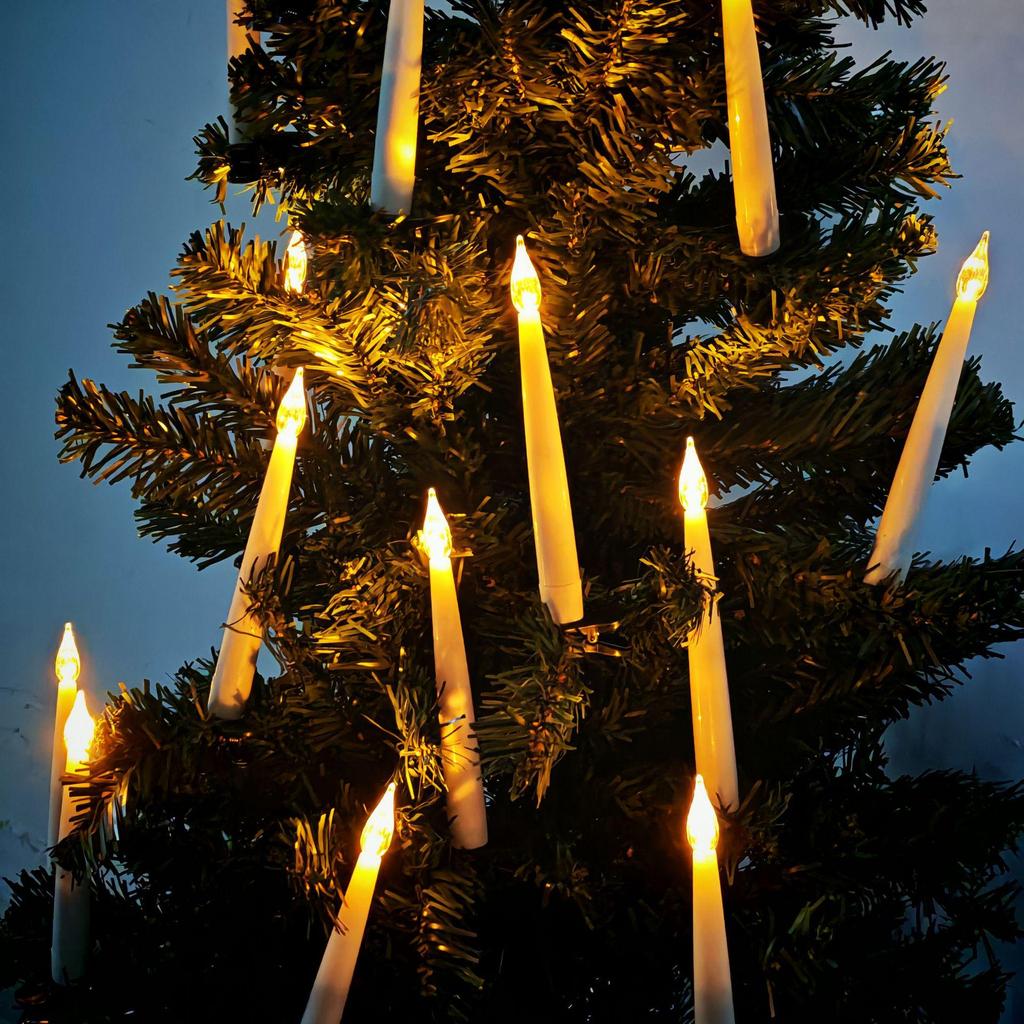 LED Christmas Candle Clip Lights - Festive Decorative Atmosphere Lighting