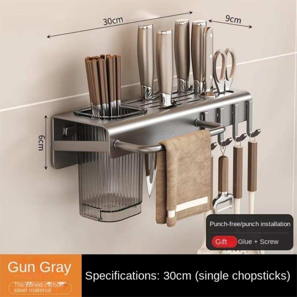 

Настінна стійка для зберігання без отворів, стійка для зливу, кухонна полиця для столових приборів, рушник для посуду 30cm