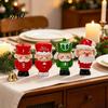 Decorative Figurine Set 2Pcs Mini Christmas Figurine, Cute Santa Claus Nutcracker Soldier Dolls, DIY Accessories Ornaments for Micro Landscape