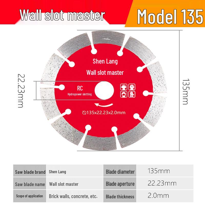 Grooving Cutting Blade Stone/Cement Dry Saw Blade for Walls 133/156/190/125/168