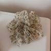 Korean Style Large Floral Organza Scrunchie for Women & Girls - Spring/Summer High-End Hair Tie
