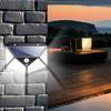 Lampada solare ricaricabile 100 LED con sensore di movimento - MEDIA WAVE STORE - Nero - Esterno