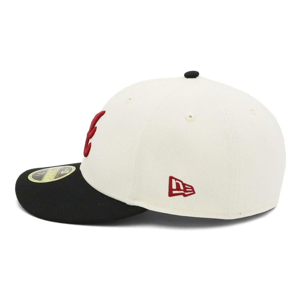 New Era LP 59FIFTY Cap MLB Atlanta Braves ATL White with Side Exclusive to and Also a stylish streetwear brand hat with a low profile and side Perfect