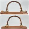 OLD GUCCI Bamboo 2way Handbag Shoulder Crossbody Bag Top-Handle Brown Gold Hardware Leather
