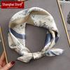 Shanghai Story 100% Mulberry Silk Small Square Scarf