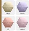 New Macaron Color Five-Fold Ultra-Light Sun Protection Compact Mini Umbrella with Buckle Handle