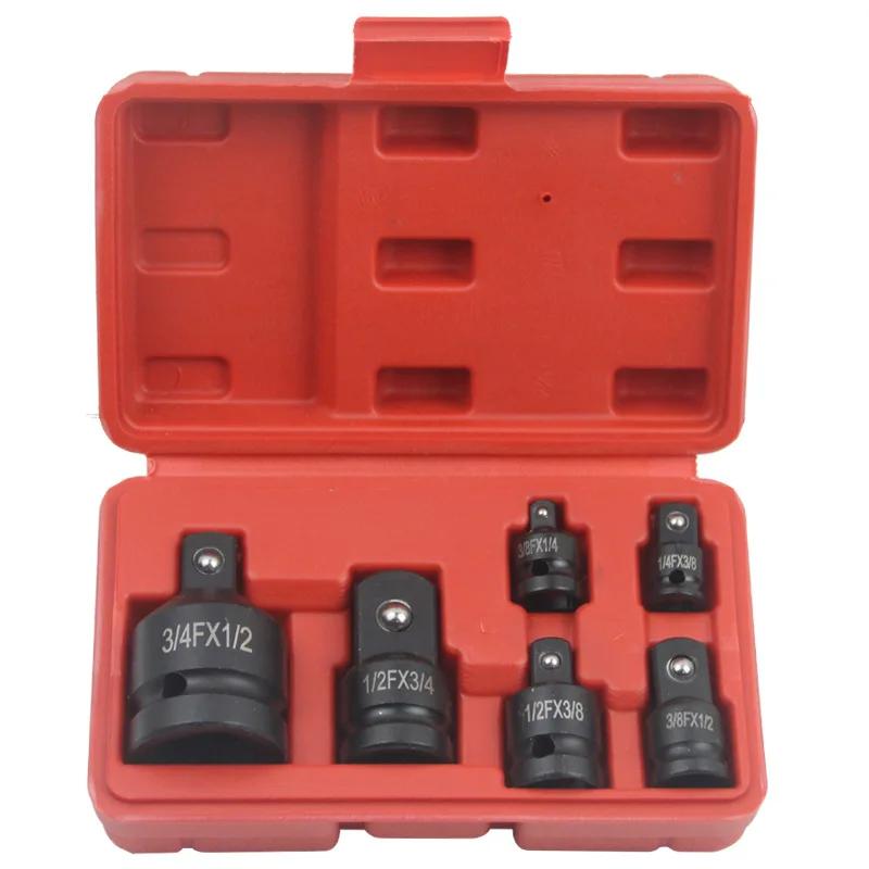 6Pcs/Set Socket Sleeve Convertor Adaptor Reducer 1/2 to 3/8 3/8 to 1/4 3/4 to 1/2 Ratchet Wrench Drive Car Bicycle Repair Tools