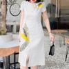 ZANZEA Women Casual O-neck Short Sleeve Summer Print Dress