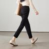 SOFSIL Women's High-Waisted Black Lace Patchwork Ankle Pants