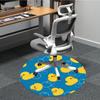 1PC Yellow Duck Bubbles Office Round Area Rug, Mat Suitable For Office, Under Office Chairs Bedroom Living Room Home Decor, Room Deco