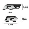Car Styling Front Grille Badge Decoration Rline Metal Emblem For Volkswagen VW Golf 4 5 6 7 8 Passat T5 B5 B6 B8 MK6 MK7 Tiguan Zf2