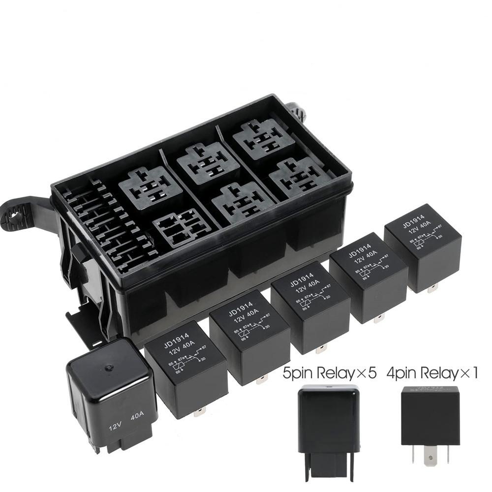 40A Relay  6 11 Slots Automotive Universal Relay ATC/ATO Fuse Box 4 5 Pin  Relay For Auto Truck Trailer Fuse Car Accessories