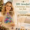 Einzigartiges Weihnachtsgeschenk für Freunde DIY Falscher Kristall Perlenmalerei Weihnachtsbaum-Set, Funkelndes Handgemachtes Wandkunst Bastelset, 3D Edelsteinperlen
