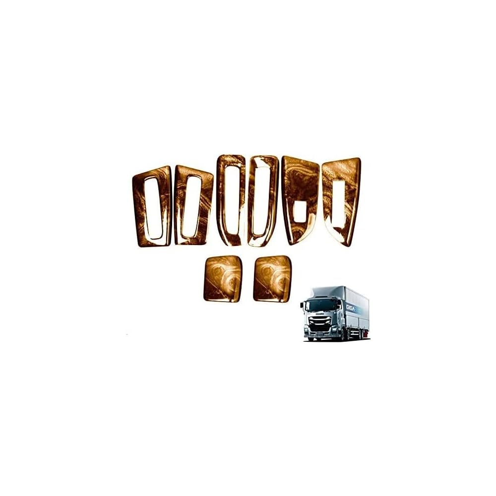 JET Inoue (JET) Interior 3D Panel Door Panel Set, Brown Wood Grain, for ISUZU Large Five Star Giga (H27.11~, MT vehicle) 595435