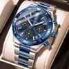 POEDAGAR Luxury Men Watch Stainless Steel Quartz Fashion Man Wristwatch Waterproof Luminous Date Chronograph Sport Men's Watches