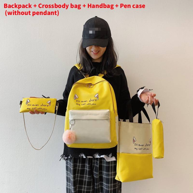 Minimalist Oxford Backpack For Middle School Girls With Waterproof Material And Spinal Protection