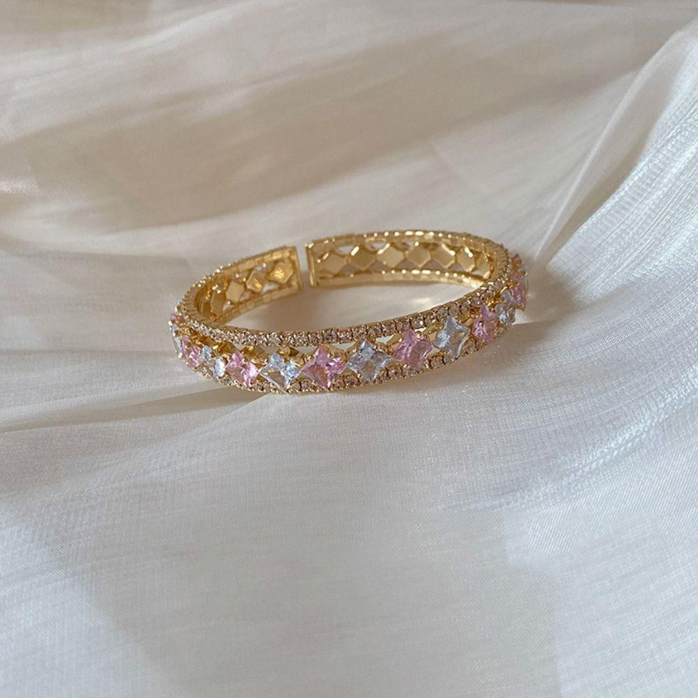 Chinese Vintage Cloisonne Bangle Traditional Women's Hand Bracelet Hollow Out Flower Bangle  Women
