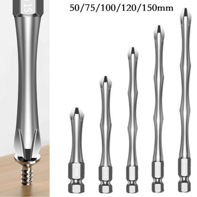 Long Lifespan Screwdriver Bits Silver Sturdy Alloy Steel