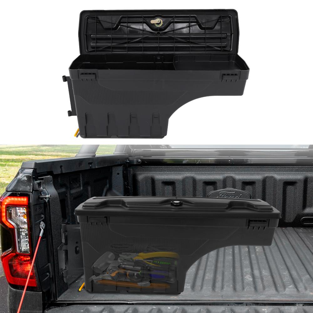 Truck Bed Tool Box Storage Tailgate Swing Case Toolbox for Ford Ranger Raptor 2015-2025 Pickup 4X4 Accessories