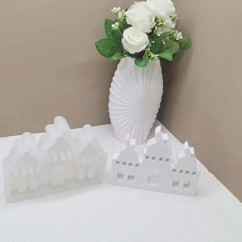 Mosque Shaped Resins Molds, Mosque Shaped Silicones Molds for Making Tealight Holder Decorations Desk Decorations
