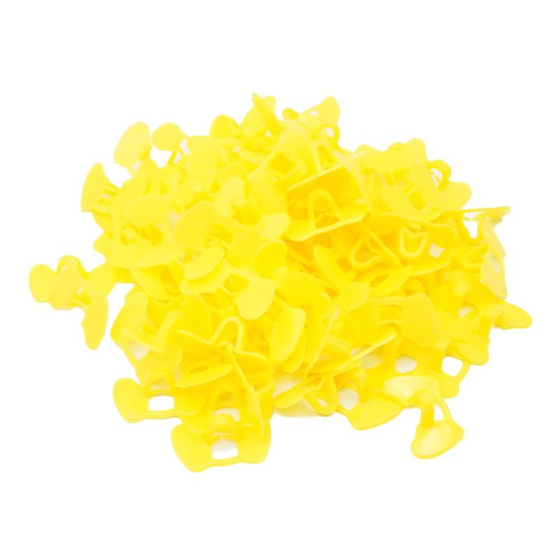 50Pcs Plastic No Bolt Chicken Glasses Yellow Anti-pecking Glasses Pheasant Chick Poultry Protection Supplies Equipments