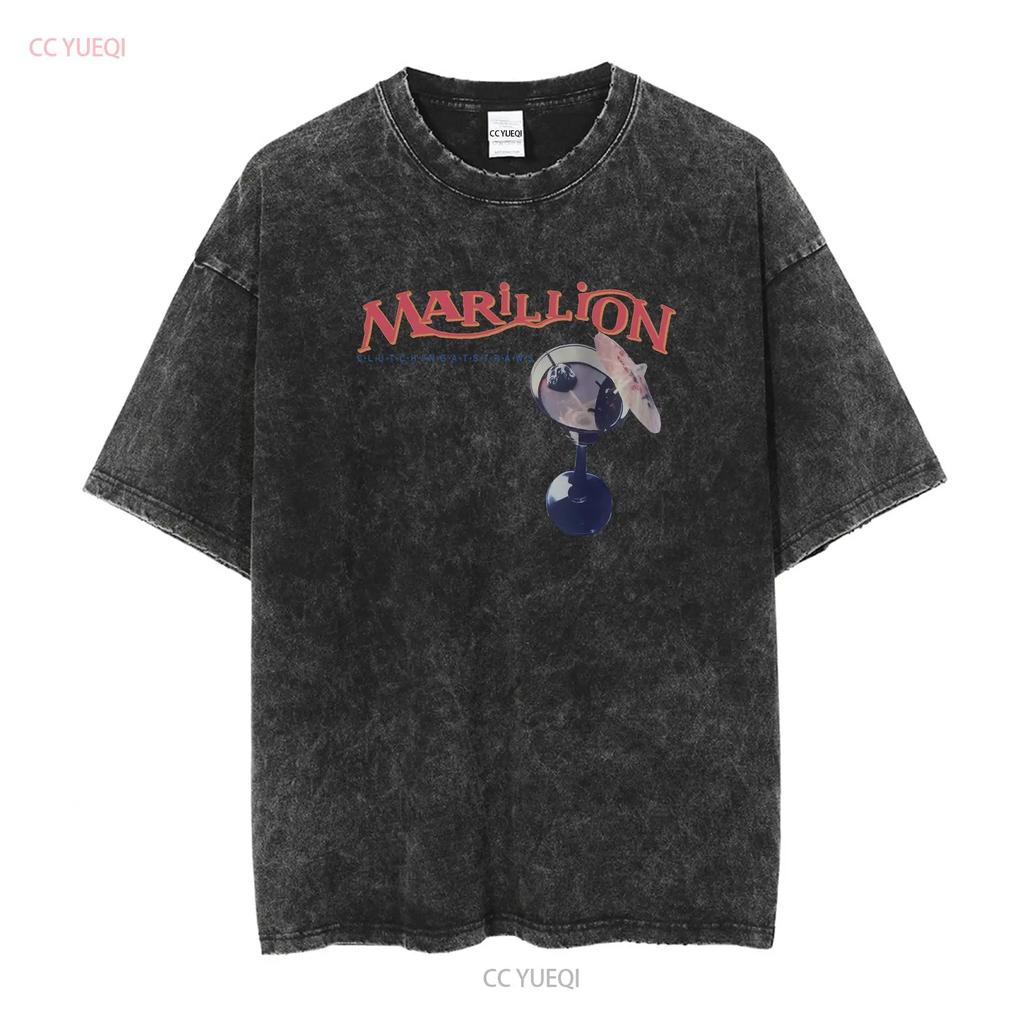Remake 80s Marillion Britská rocková kapela 1987 Tričko S 4XL TE6756 vintage Vyprané Měkké Streetwear Pánské Neformální Unisex Pohodlné