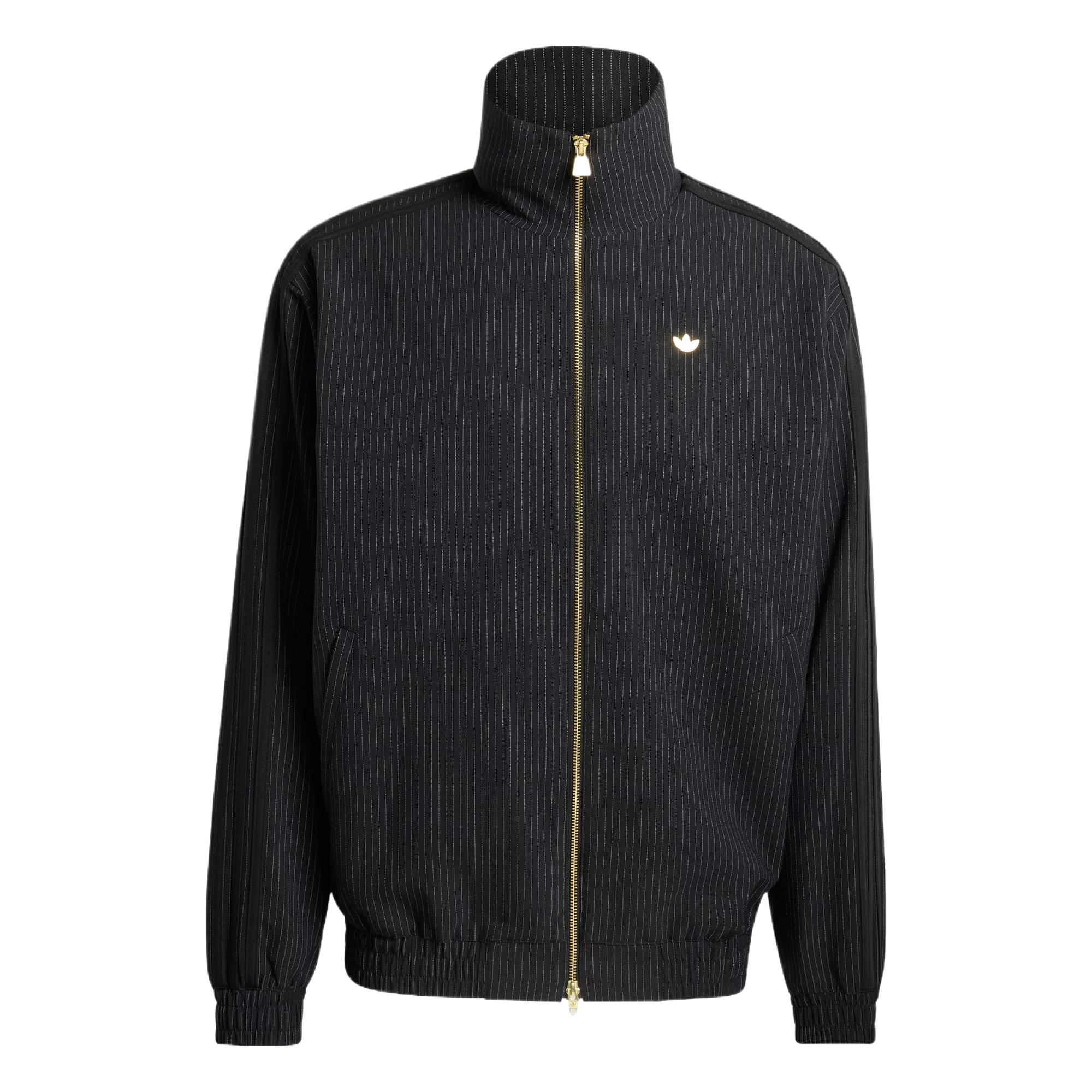 Adidas Originals Firebird Stand Collar Zipper Striped Loose Jacket Men jackets Black KC9051 M