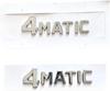 2pcs 3D  CAR STYLING  ABS Letter  4MATIC Logo Emblem Decal for Car Side Fender Rear Trunk Emblem Badge Chrome Decal Sticker