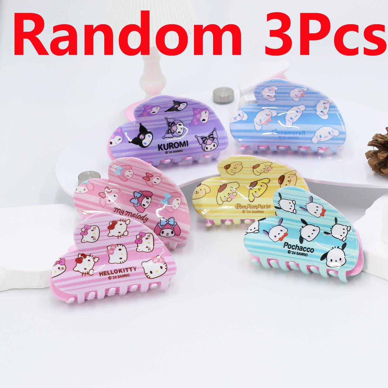 

1PC/Random 3Pcs Cute Sanrio Heart HelloKitty Hair Claw Accessory