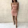 IHUASU Women's Fashion Summer Spring Solid Color Print U-Neck Sleeveless Casual Dresses