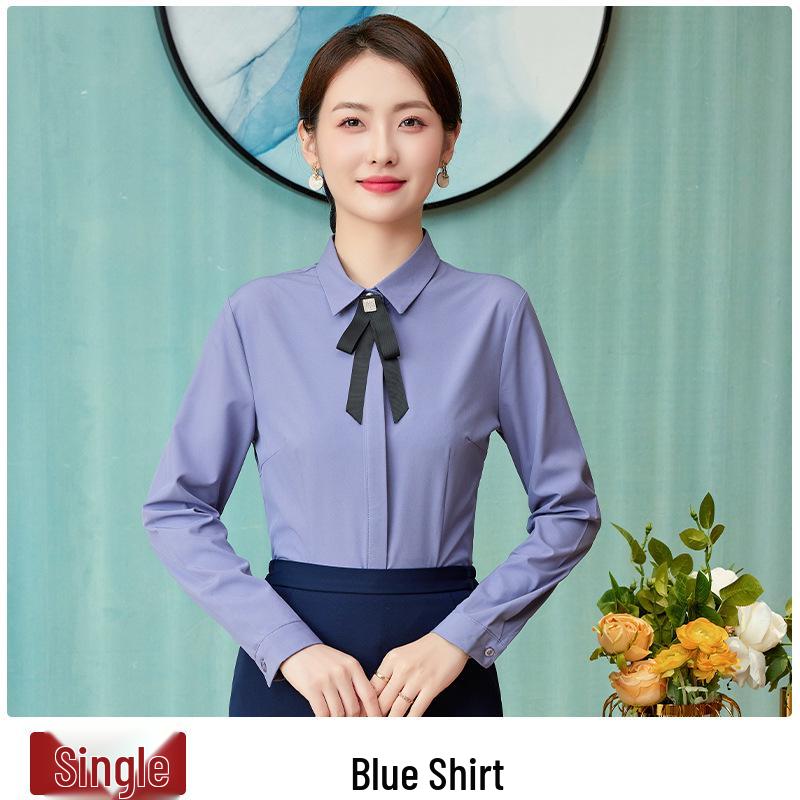 

Женская профессиональная белая рубашка с длинным рукавом на осень 2023 года XXL