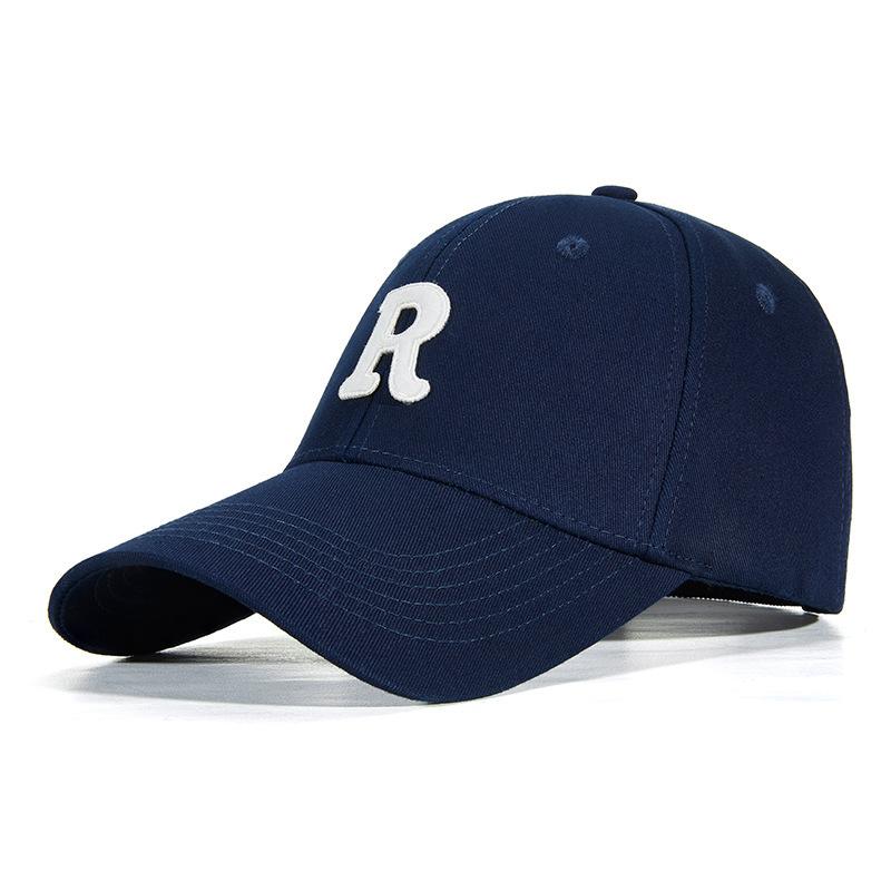 Multi-Color Hardtop R-Letter Baseball Hat Men'S And Women'S Sports Sunshade Sun Protection Moisture Cap Has Large Size