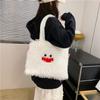 Cute Little Monster Cartoon Plush Bag Versatile Niche Shoulder Bag Girls and Students Large-capacity Handbag Gift
