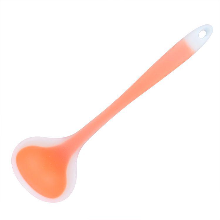 Silicone Non-stick High-Temperature Resistant Ladle with Long Handle for Soup and Porridge