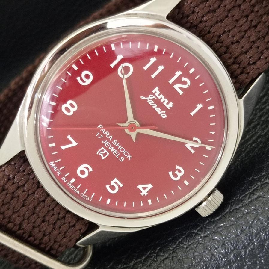 

HMT JANATA INDIAN HAND-WINDING MENS RED DIAL WATCH a430252-2 R102-a430252