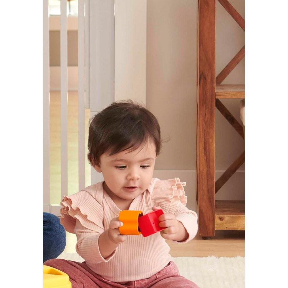 Fisher-Price Infant Rainforest First Blocks Set Educational Toy for Babies 6 Months+ FFC84