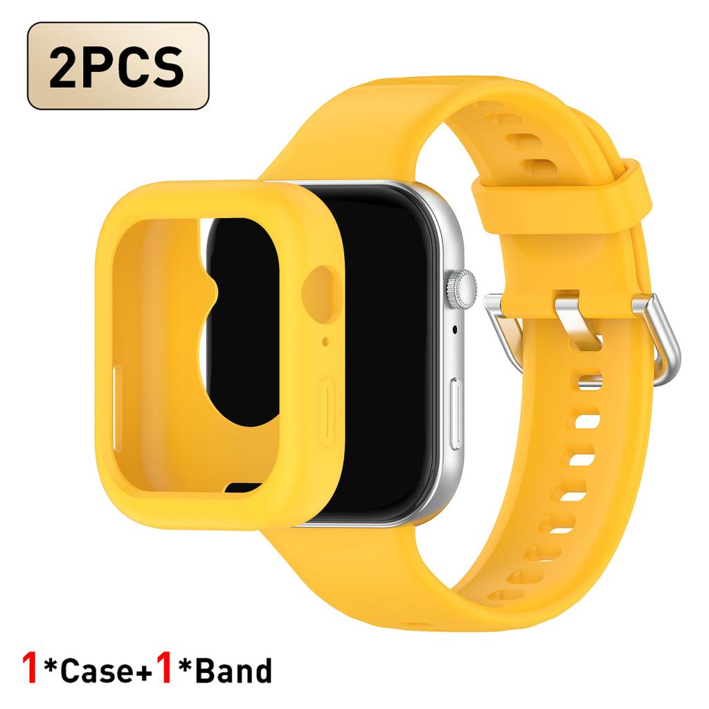2pcs Protective Case + Strap Set for Huawei Watch Fit3 Quick-Release Sport Band Soft Anti-Fall Breathable Cover Lightweight