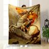 Napoleon Riding Horse Blanket Bedroom Blanket for Livingroom Couch Lunch Break Soft Throw for Friend's Festival Gift