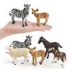 Lifelike Plastic Animal Models Featuring White-tailed Deer Zebra Cow Sheep And Foal