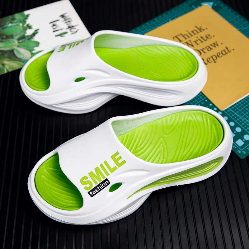 Fashion Sumer Light Weight Big Size Men's Slippers Black White Sneakers Shoes Rubber Sandals Man Sports On Sale Classic