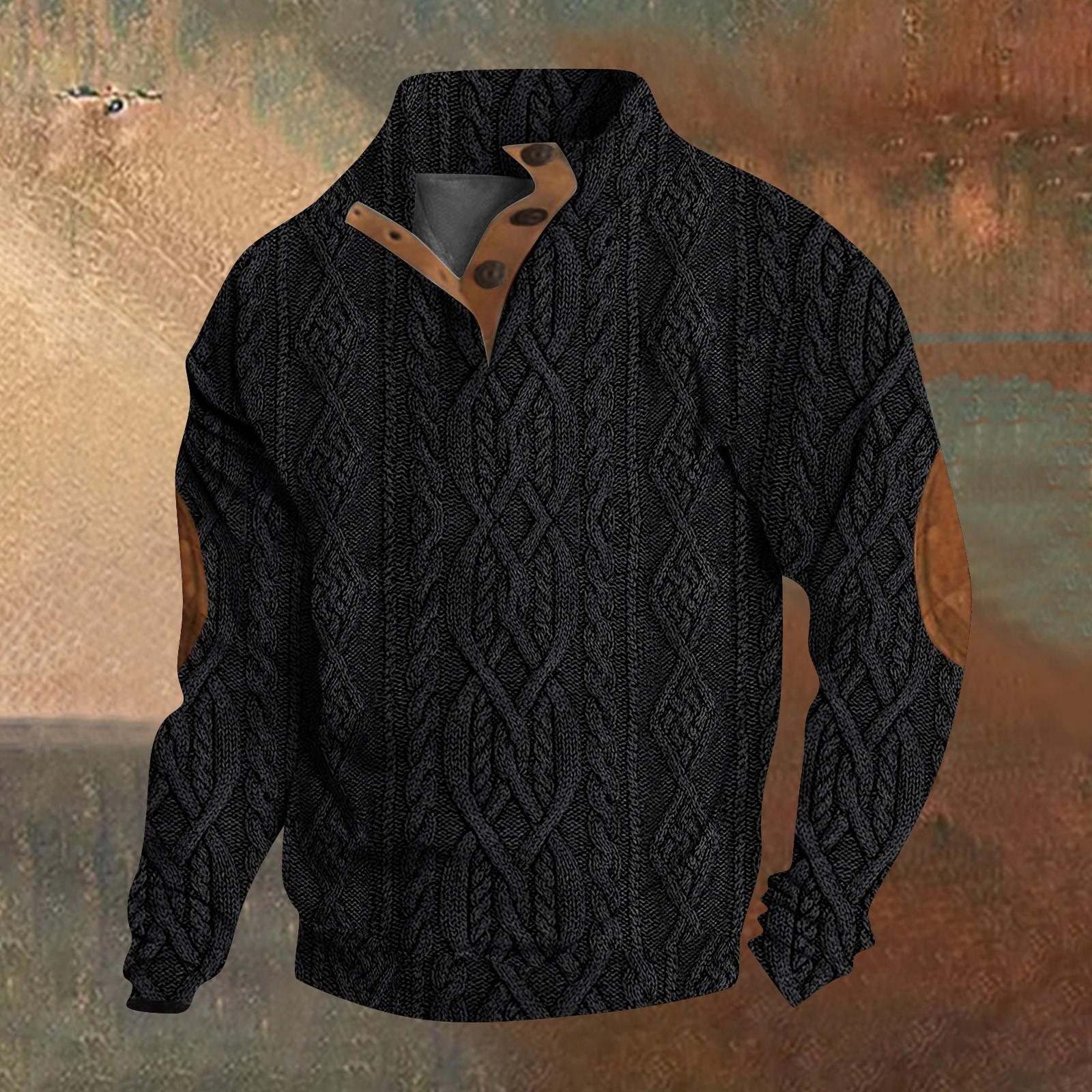 

Весенне-осенняя мужская толстовка с воротником-стойкой на открытом воздухе, повседневные свитера, топы XXL чёрный