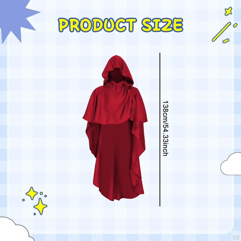 Halloween Cloak Dress Up Medieval Cape for Club, Party, Carnival