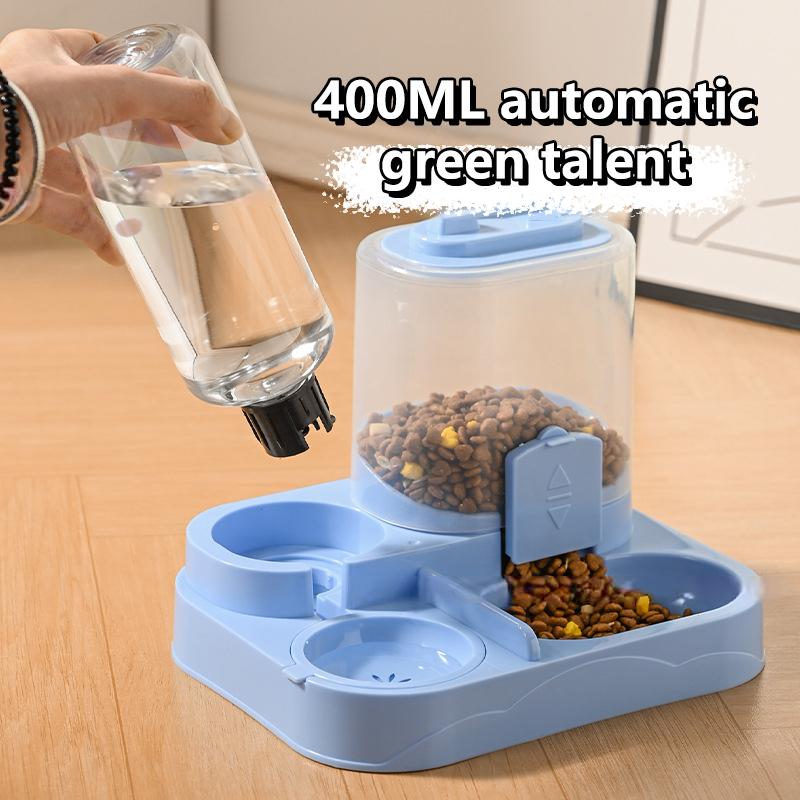 Schwerkraftgespeiste automatische Futterkrippe Hund Katze Futternapf mit Wasserspender Große Kapazität Haustierfutter Aufbewahrungsspender Haustierbedarf