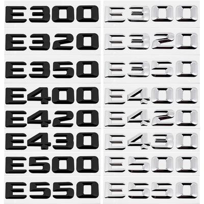 Car Rear Trunk Number Letter Sticker Tail Box Emblem Badge for Mercedes Benz E Class E300 E320 E350 E400 E420 E430 E500 E550